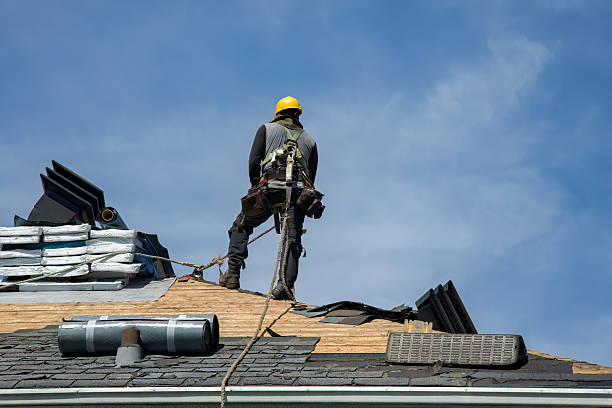 Professional Roofing technician working in North Freedom, WI